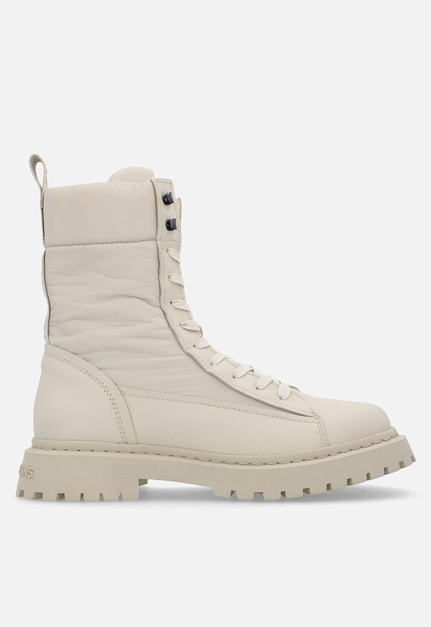 Tommy Hilfiger - Tjm military boot lace up - cream 