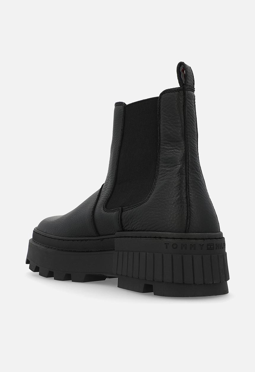 Tommy Hilfiger - Th elevated chunky leather chelsea - black