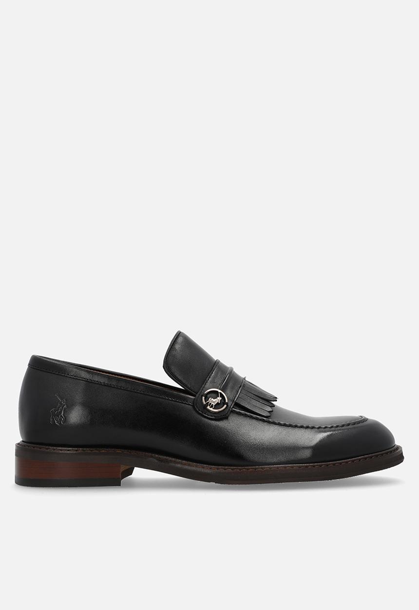 POLO - Kiltie trim penny loafer - black 