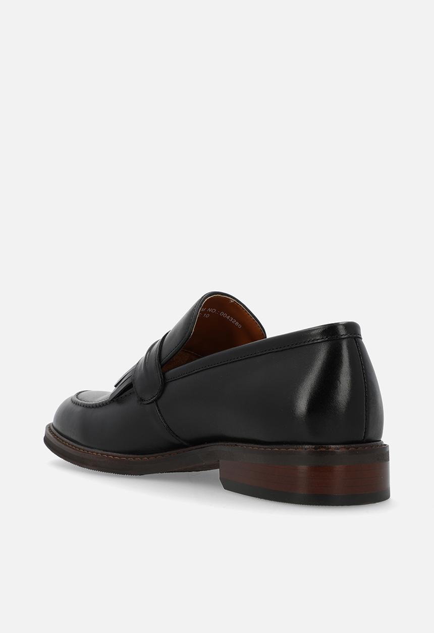 POLO - Kiltie trim penny loafer - black 