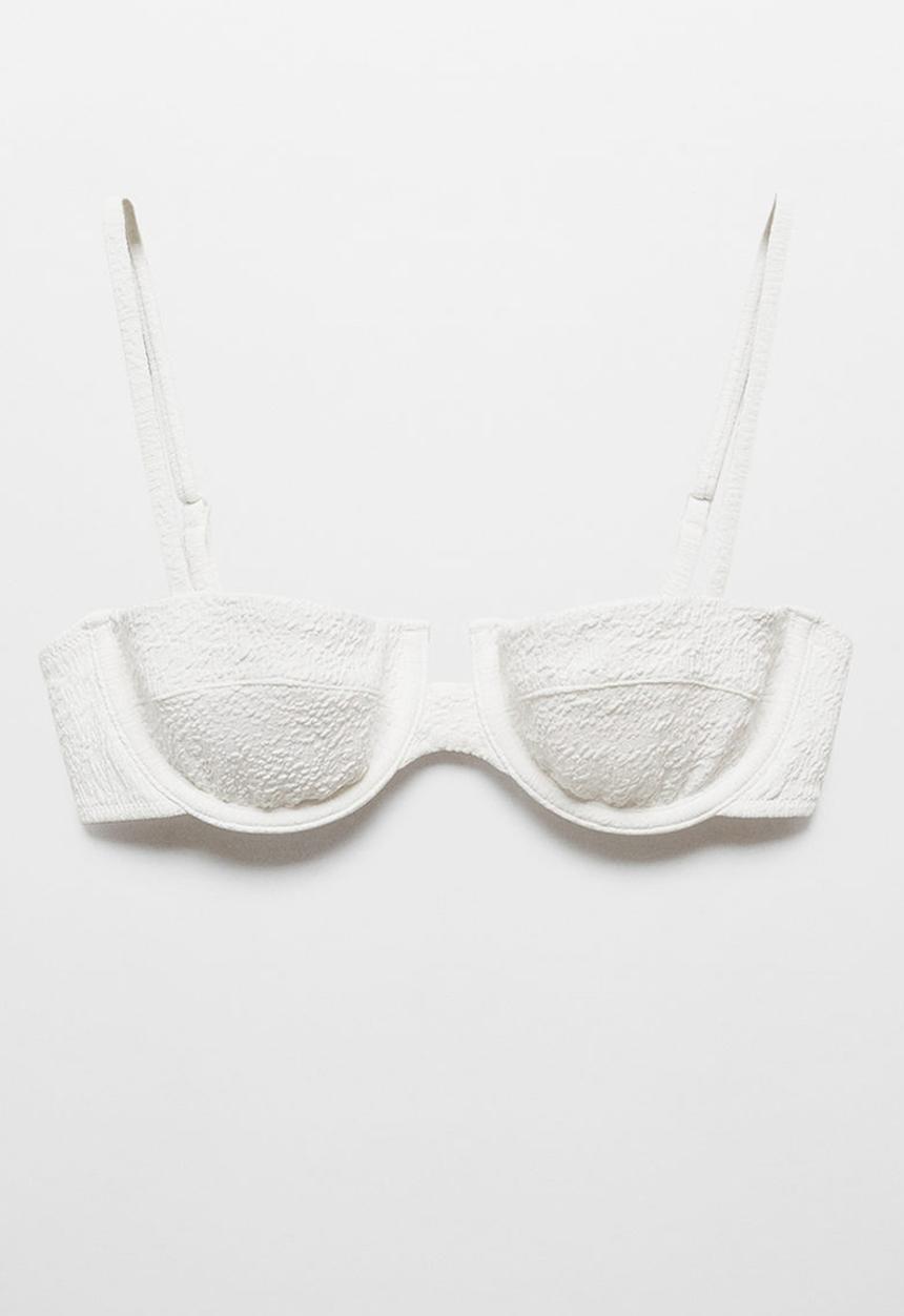 MANGO - Underwired bikini top - white