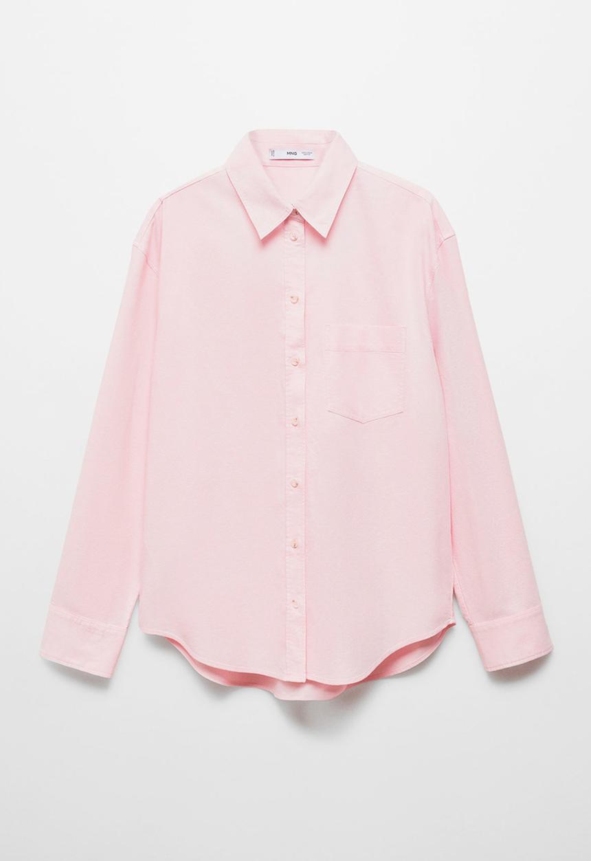 MANGO - Shirt marble - light pastel pink