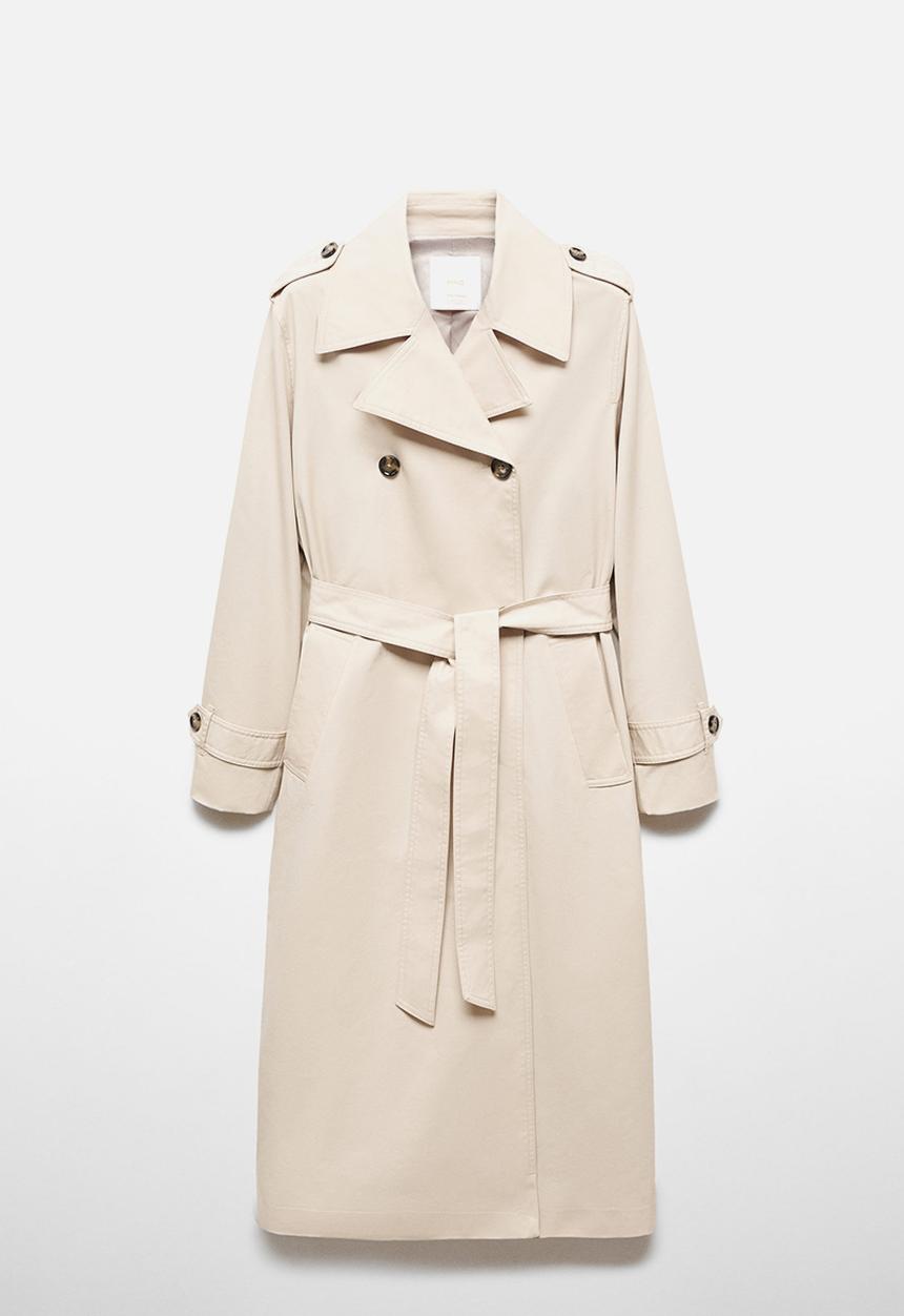 MANGO - Plus Trench Coat Angela - Beige