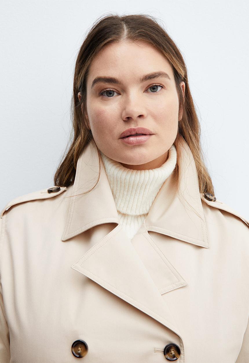 MANGO - Plus Trench Coat Angela - Beige