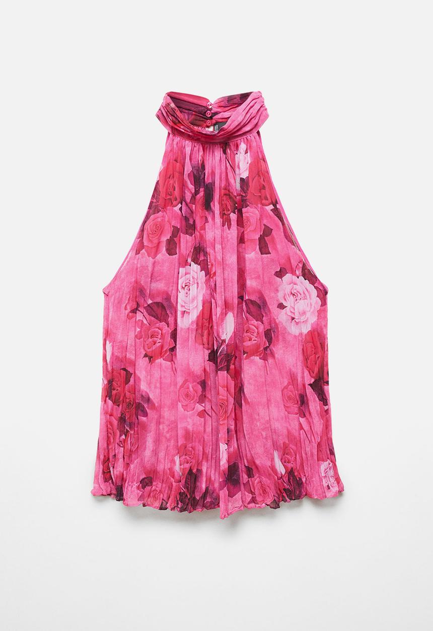 MANGO - Blouse jasmin - bright pink