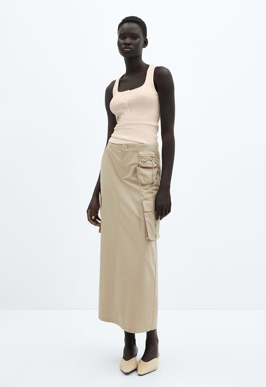 MANGO - Top walnut - light beige
