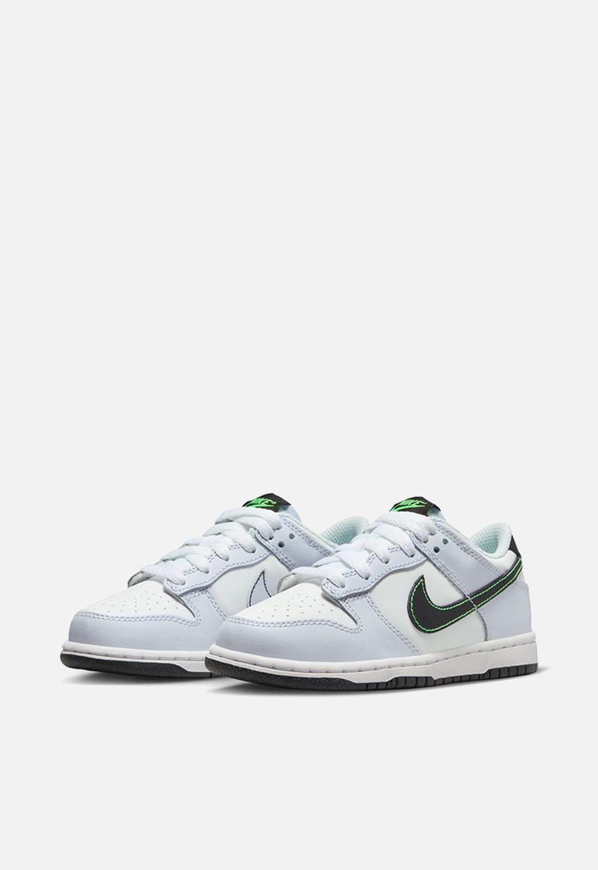 Nike - Nike Dunk Low Psv - White/Black-Football Grey-Green Strike