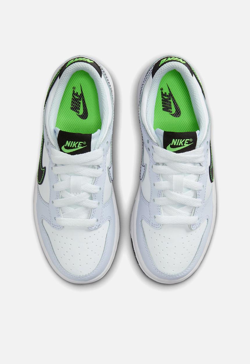 Nike - Nike Dunk Low Psv - White/Black-Football Grey-Green Strike