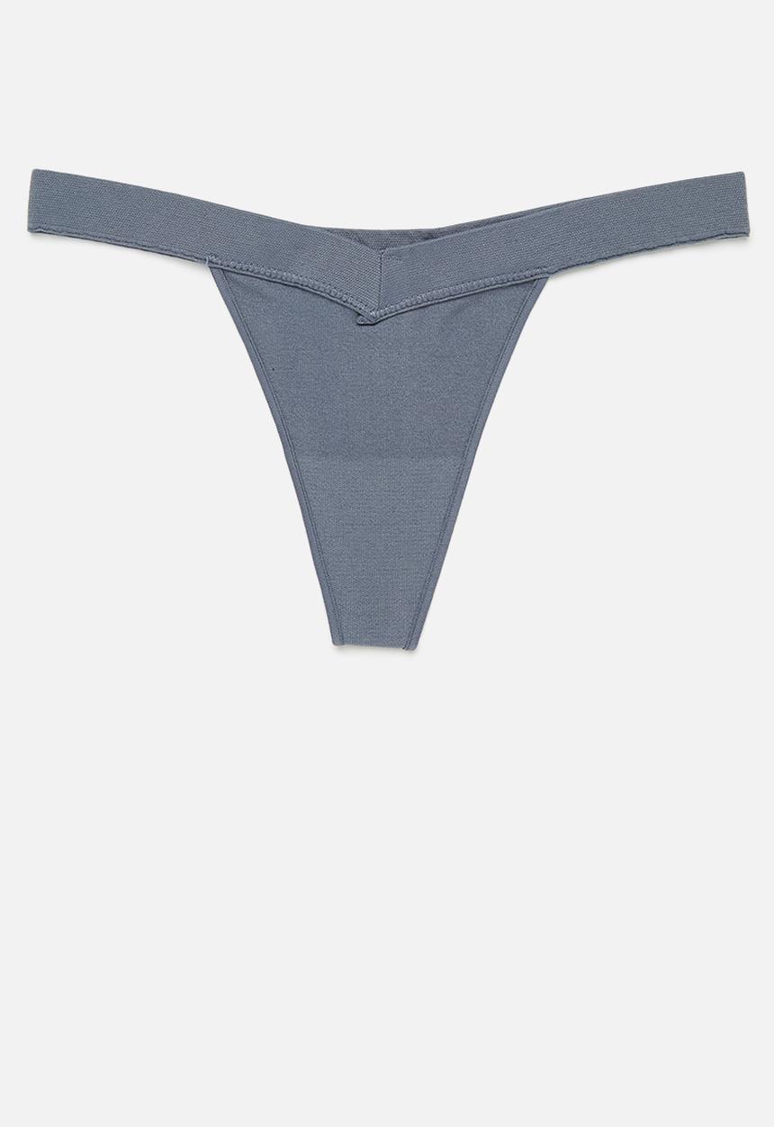 Cotton On - Seamless Dipped Tanga G String Brief - Infinity Blue