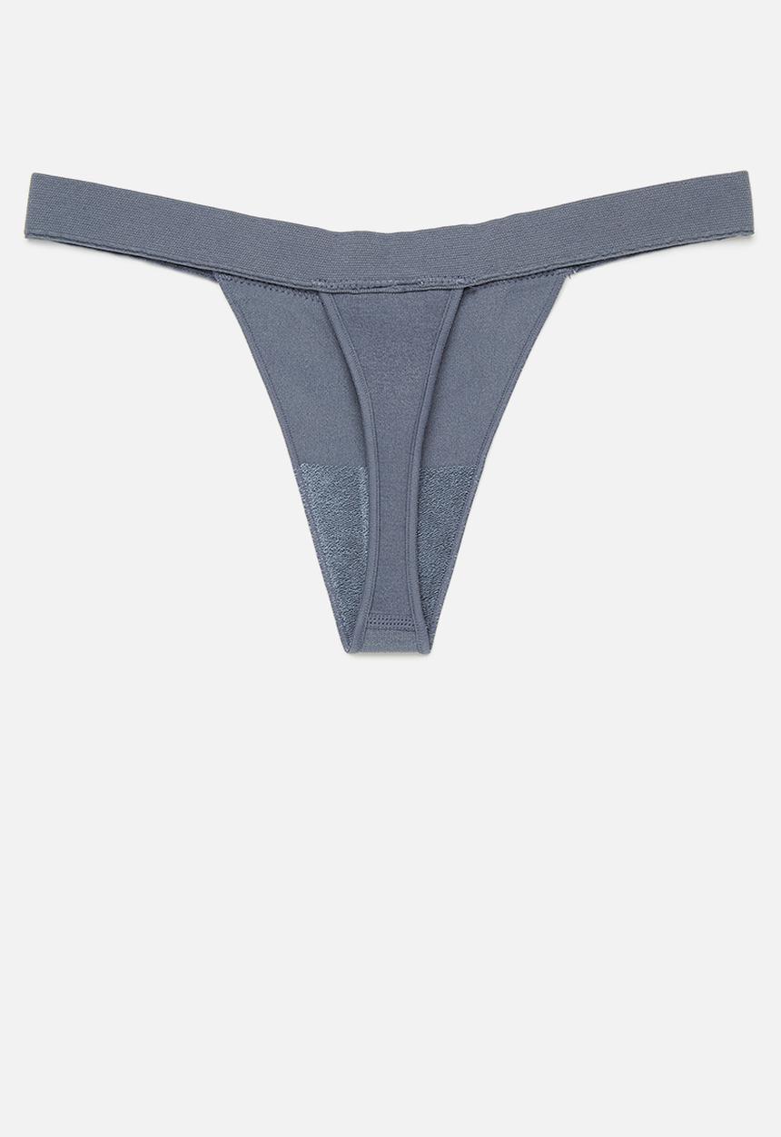 Cotton On - Seamless Dipped Tanga G String Brief - Infinity Blue
