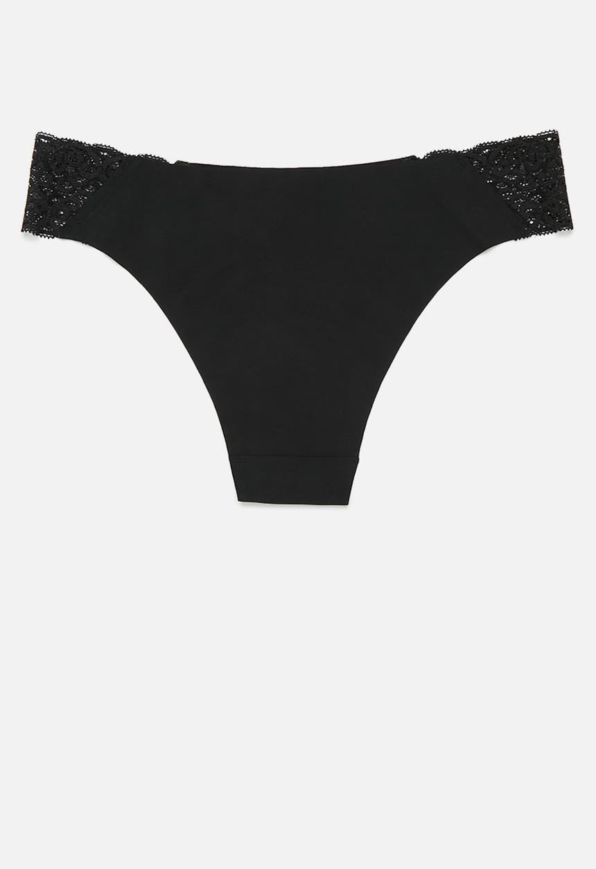 Cotton On - Party Pants Seamless Brasiliano Brief 3 Pack - Black/Black/Black