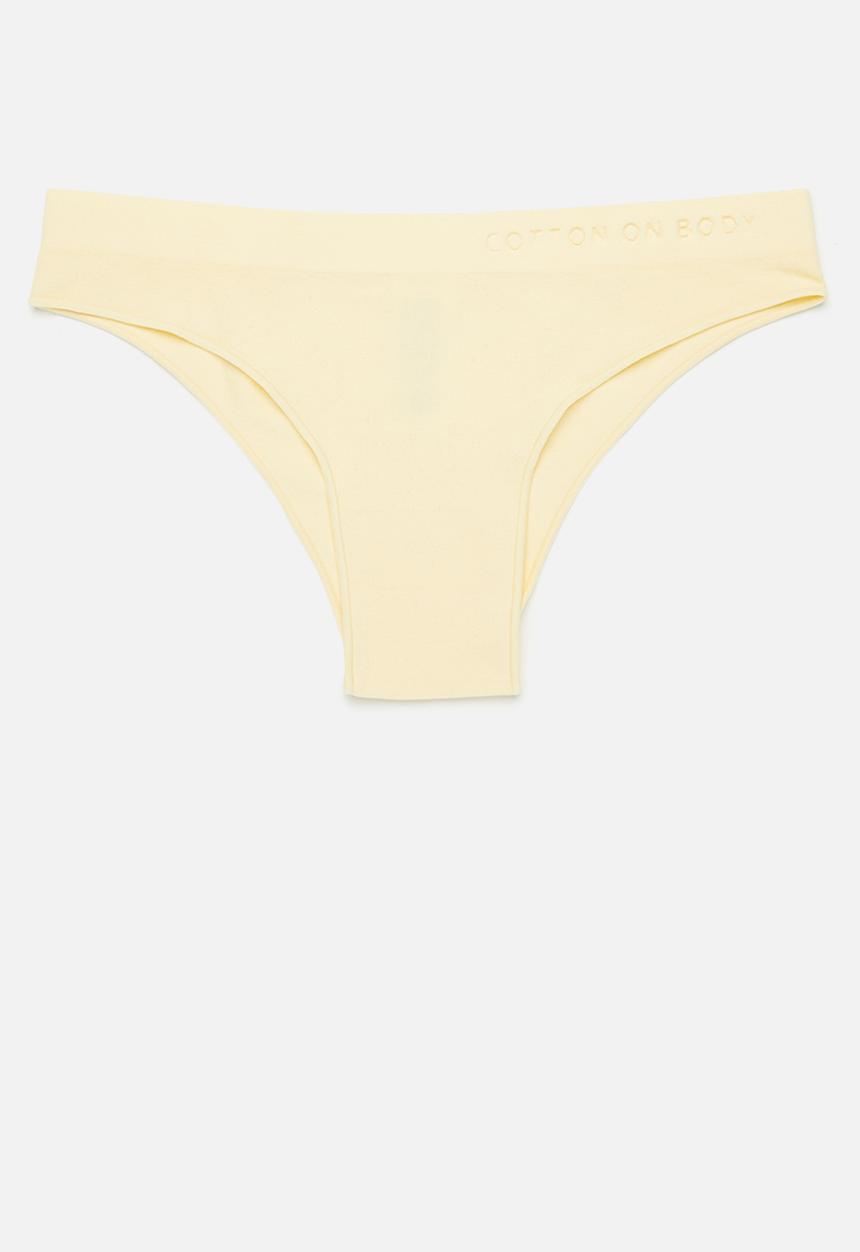 Cotton On - Seamless Hipster Cheeky Brief - Panna Cotta