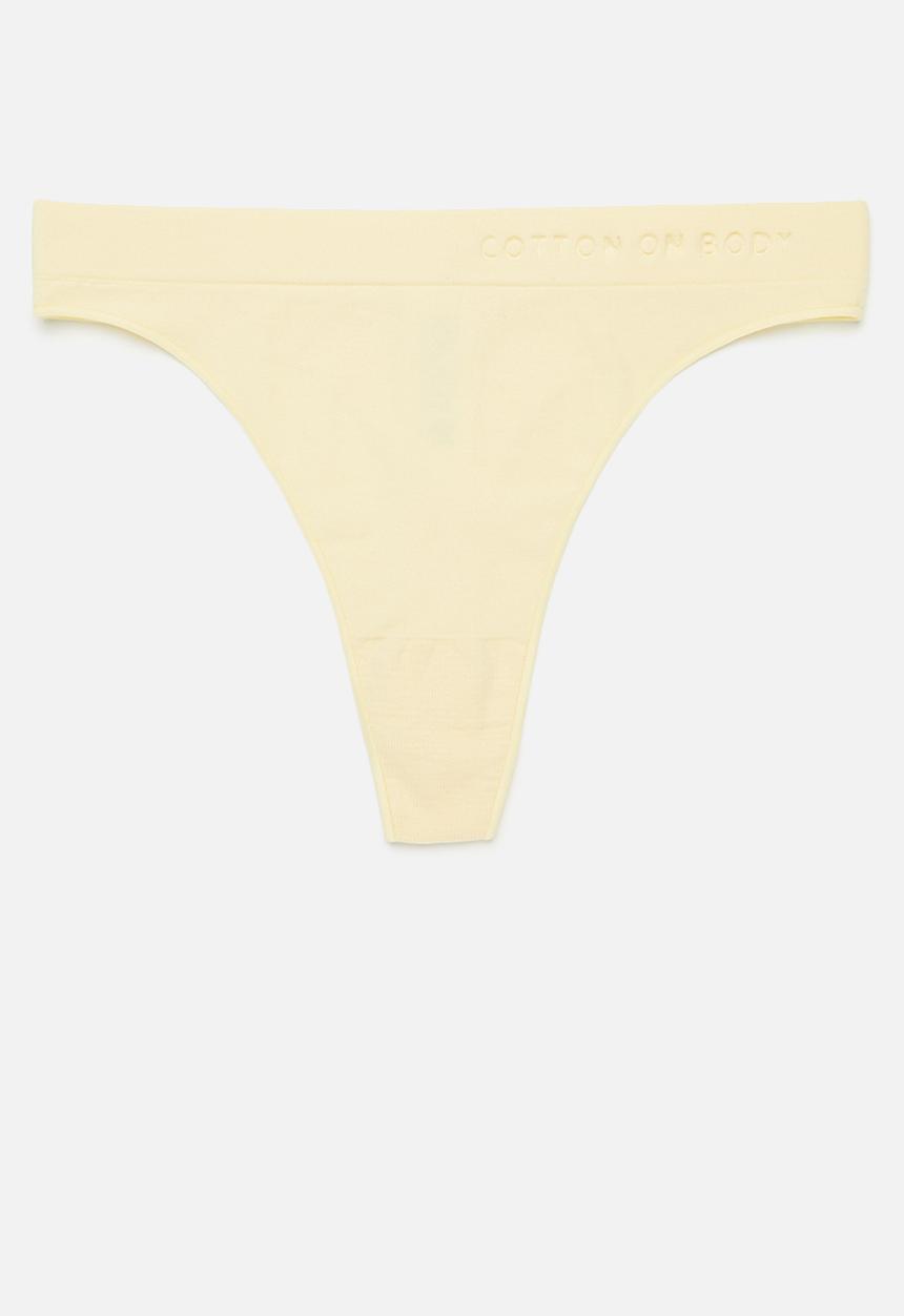 Cotton On - Seamless High Cut G String Brief - Panna Cotta