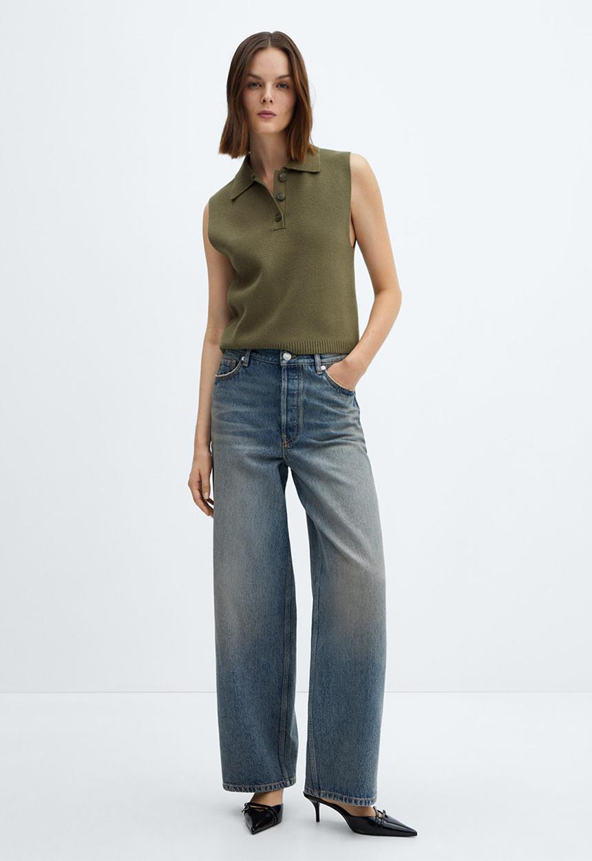 MANGO - Waistcoat riccio - beige/khaki
