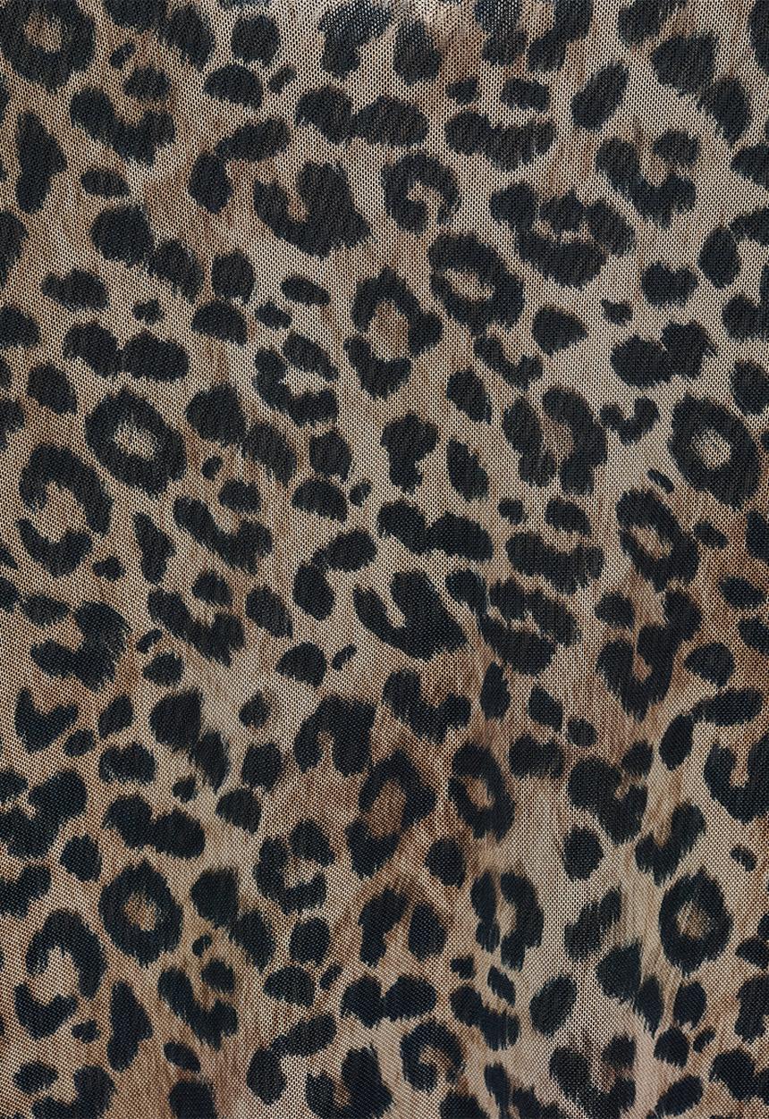 MANGO - T-shirt meshy - brown