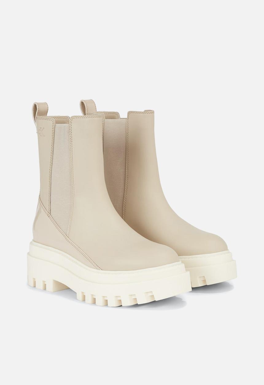 Calvin Klein - Chunky boot chelsea leather mg sat - cement