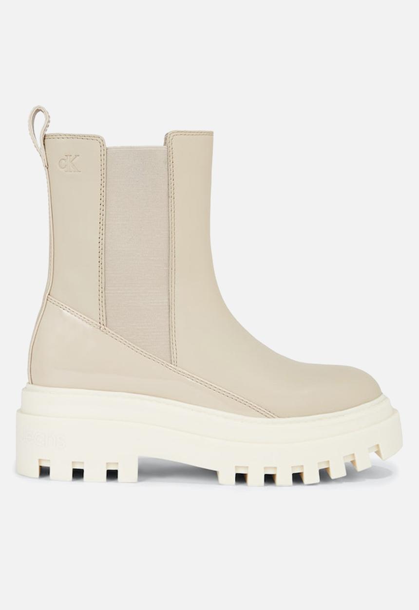 Calvin Klein - Chunky boot chelsea leather mg sat - cement