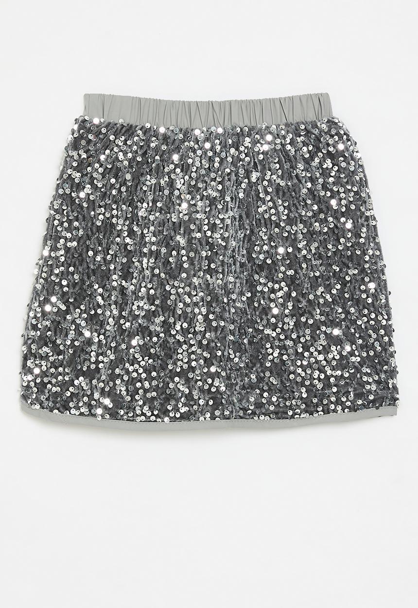 Pop Candy - Sequined skirt - grey