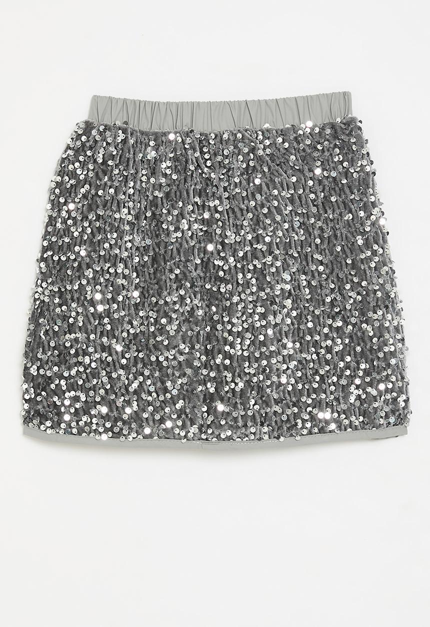Pop Candy - Sequined skirt - grey