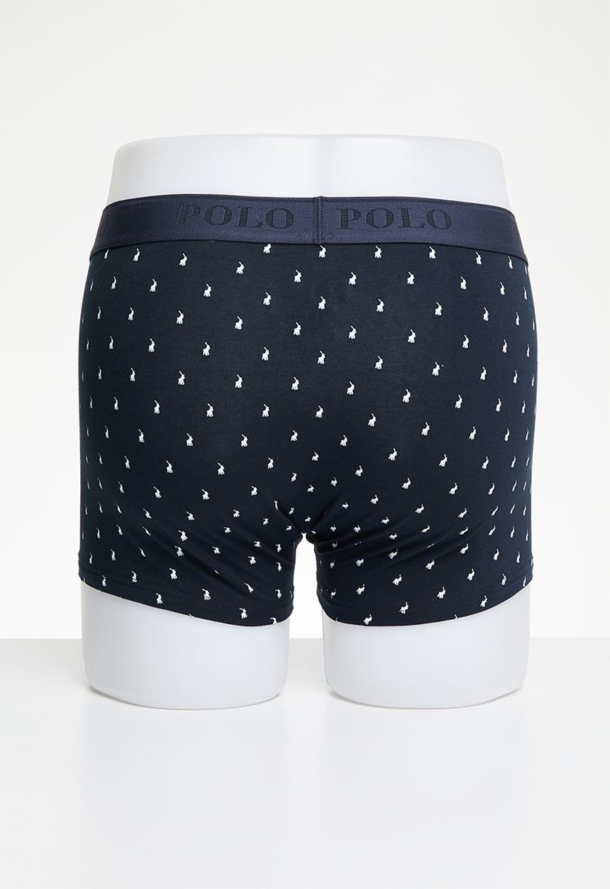 POLO - Men basic print knit boxer 3 pack - navy