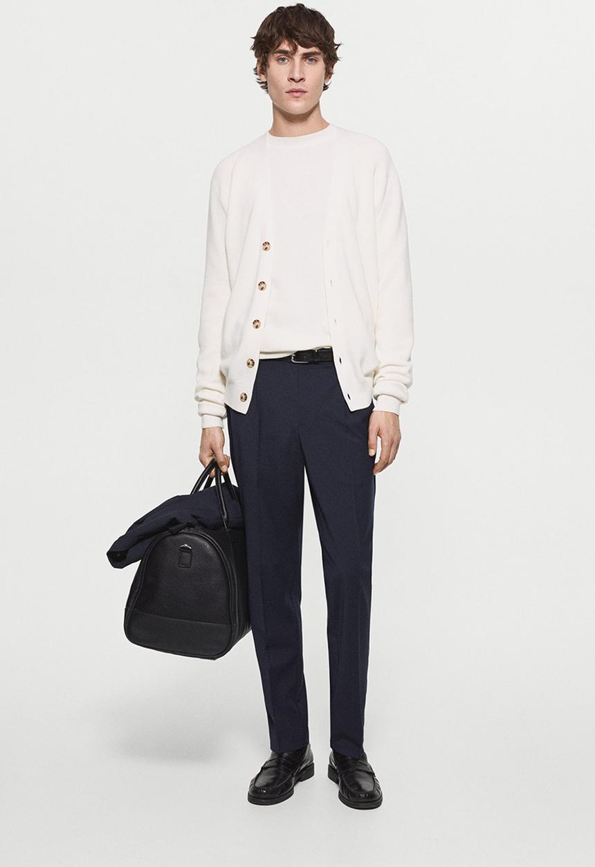 MANGO - Cardigan cottonc - off white