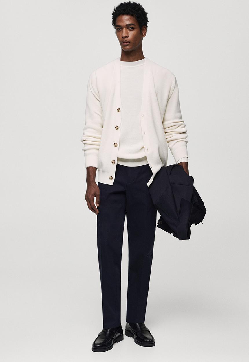 MANGO - Cardigan cottonc - off white