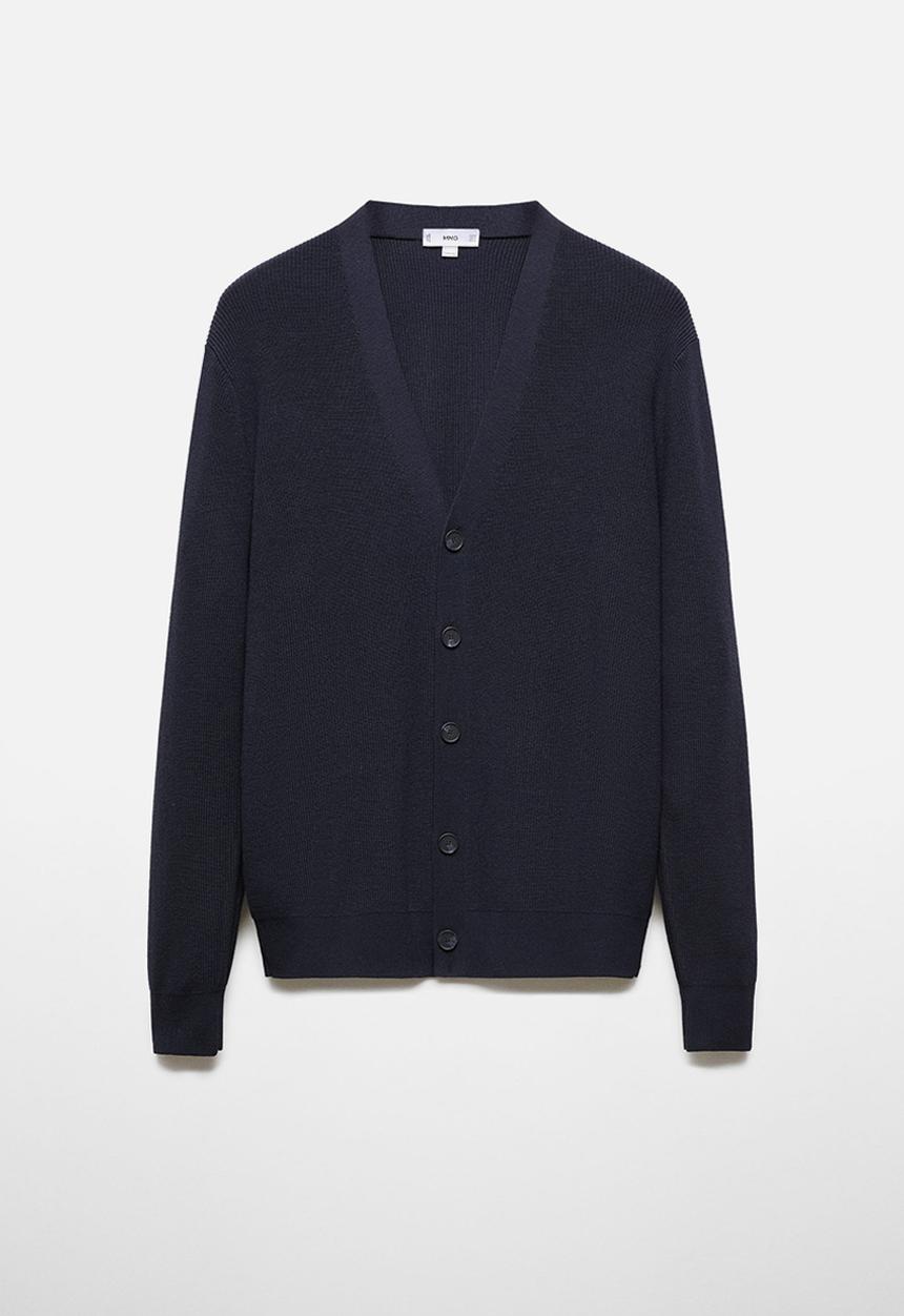 MANGO - Cardigan cottonc - navy