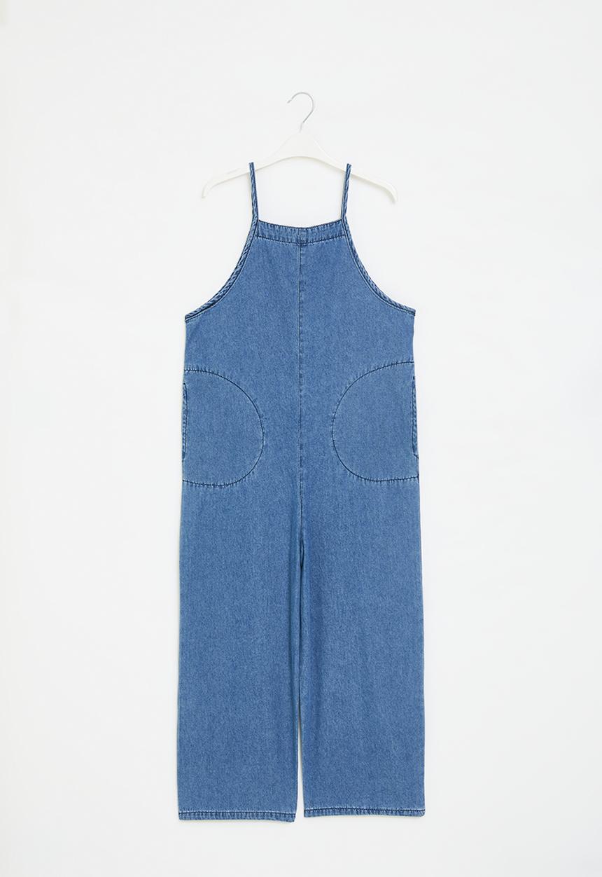 Pop Candy - Denim dungaree - dark blue