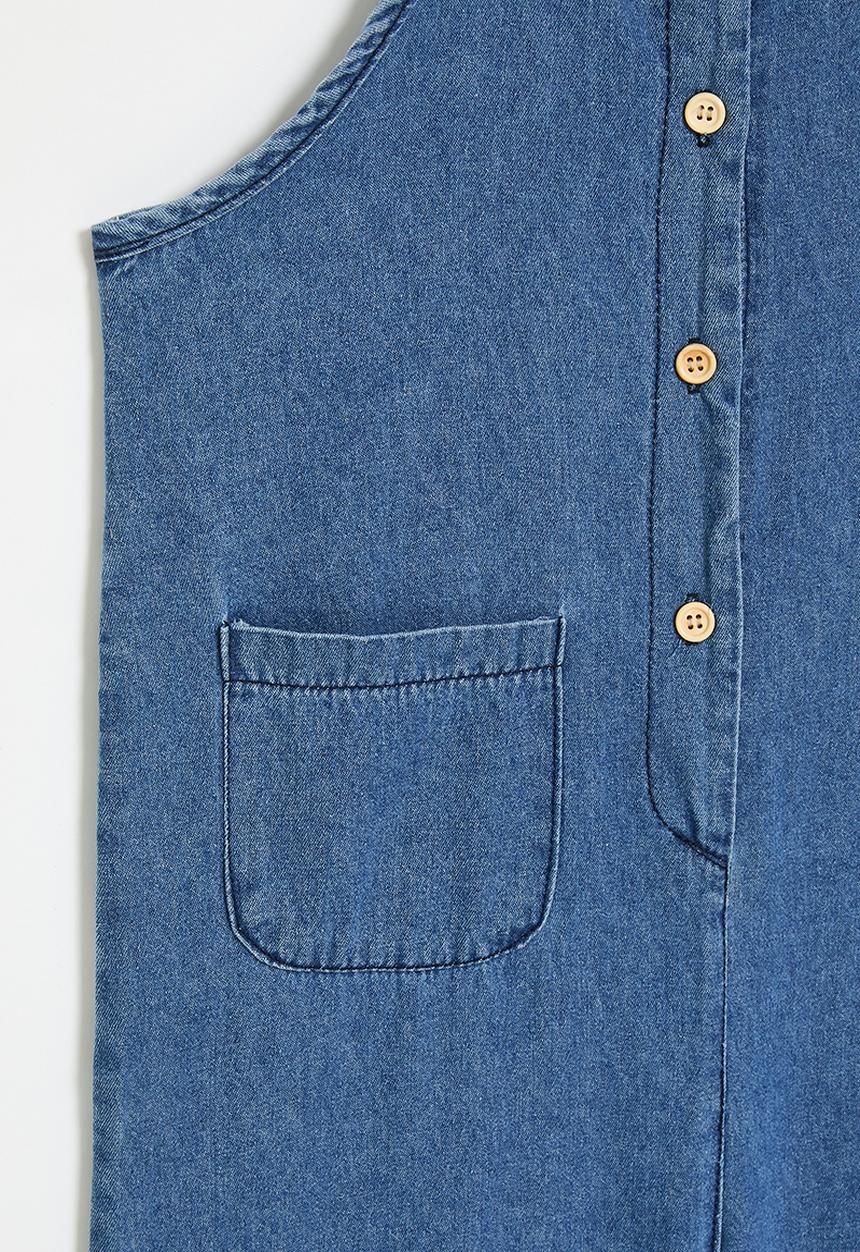 Pop Candy - Denim dungaree - dark blue