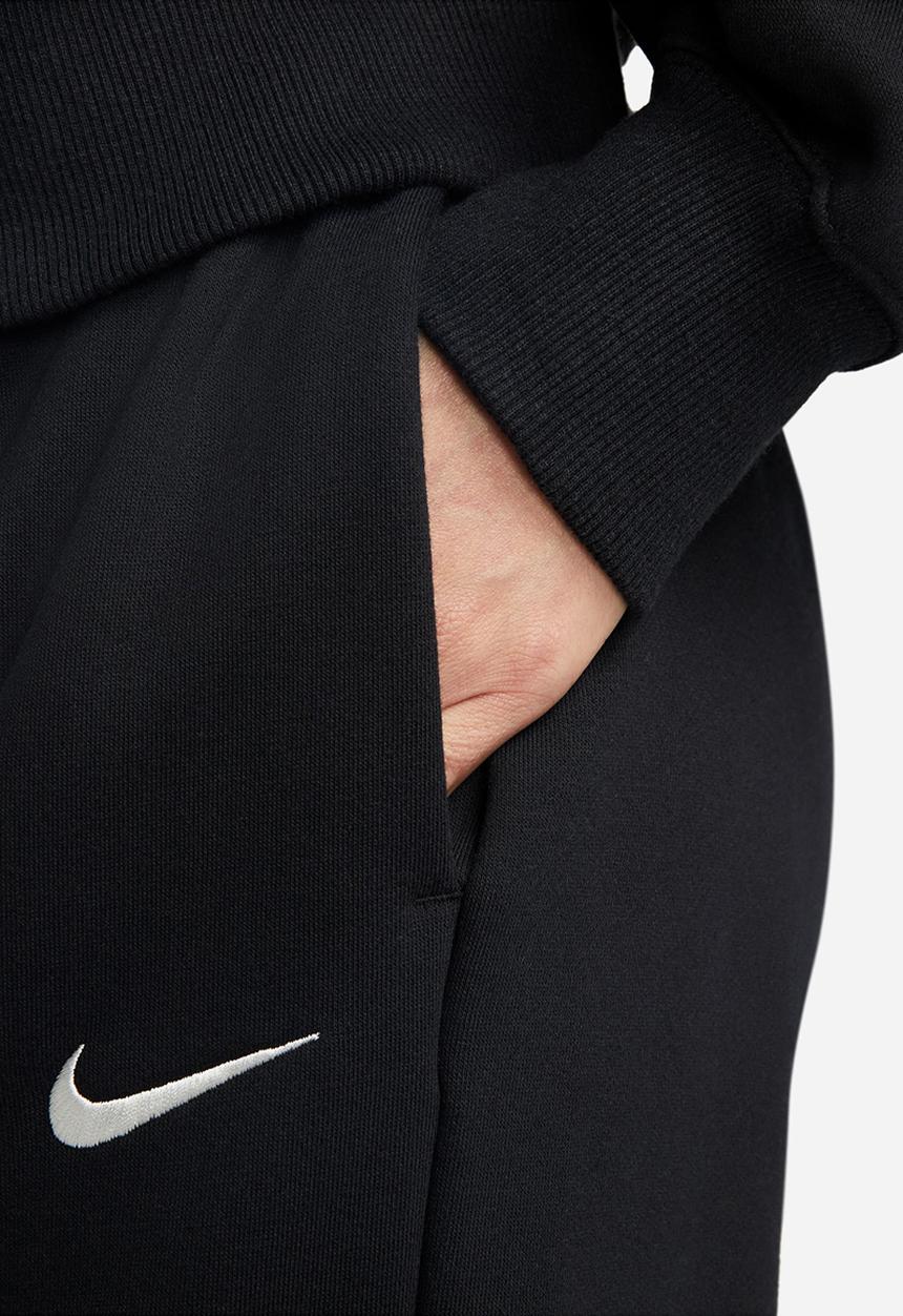 Nike - W Nsw Phnx Flc Qz Crop - Black/Sail