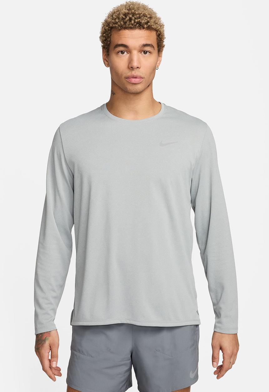 Nike - Miler Dri-FIT UV l/s running top - grey fog/particle grey/refl silver