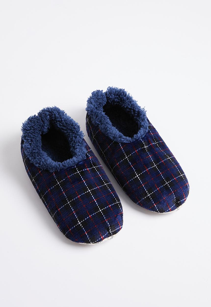 snoozies!® - Mens - Dark Blue Plaid