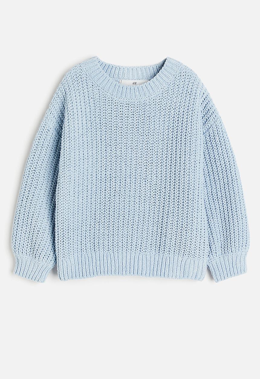 H&M - Knitted chenille jumper - light blue