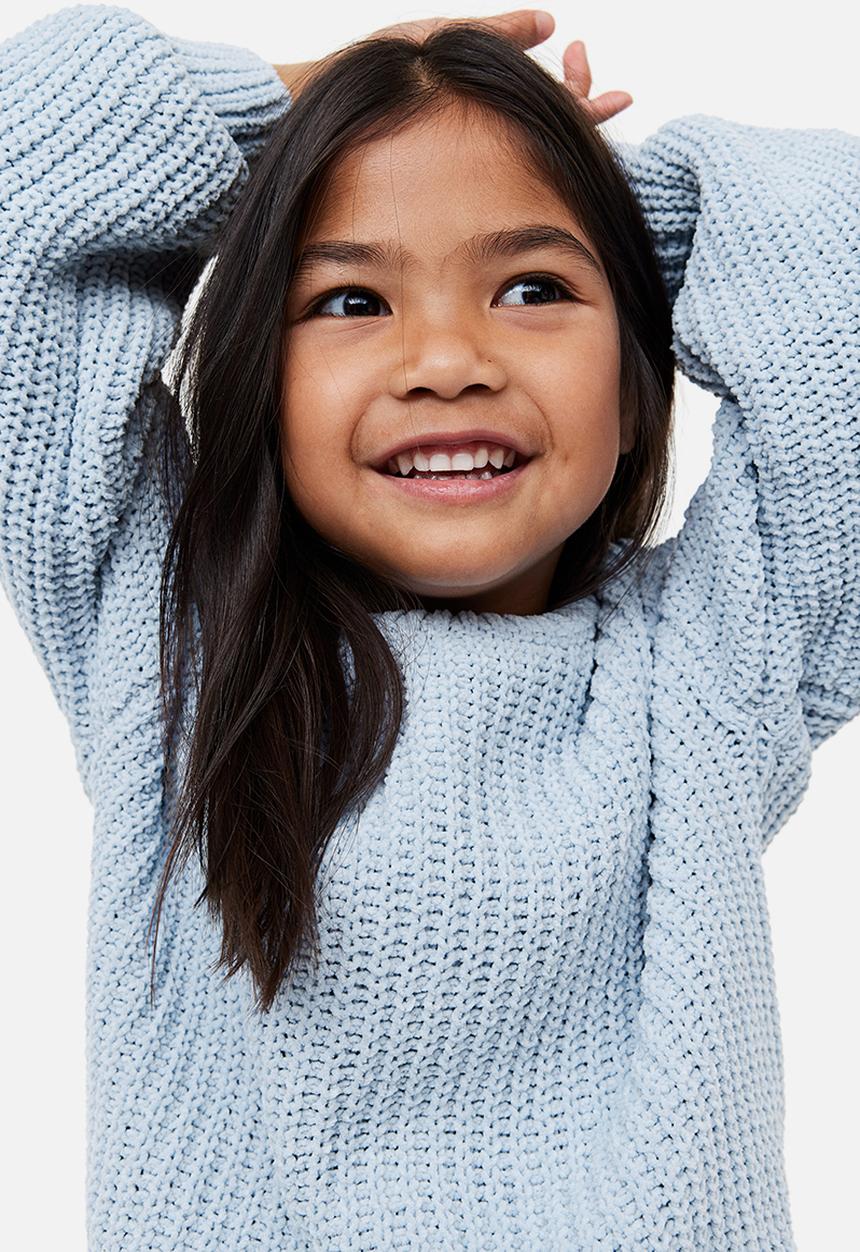 H&M - Knitted chenille jumper - light blue