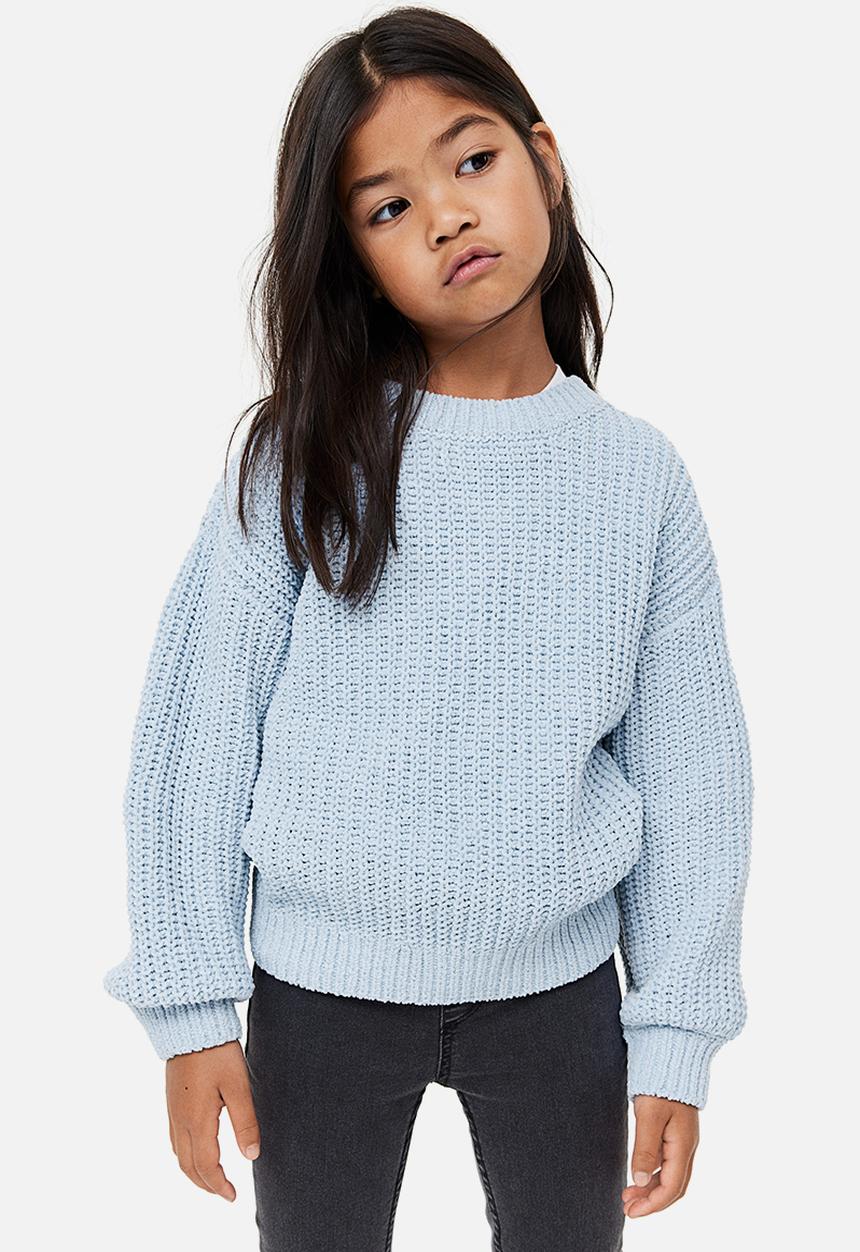 H&M - Knitted chenille jumper - light blue
