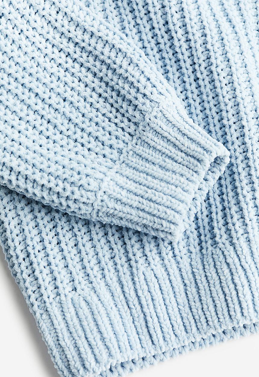 H&M - Knitted chenille jumper - light blue
