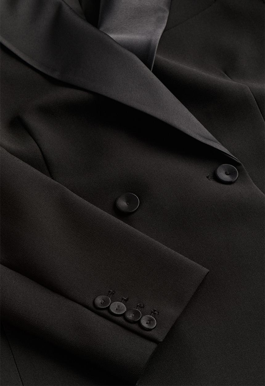 H&M - Oversized twill blazer - black