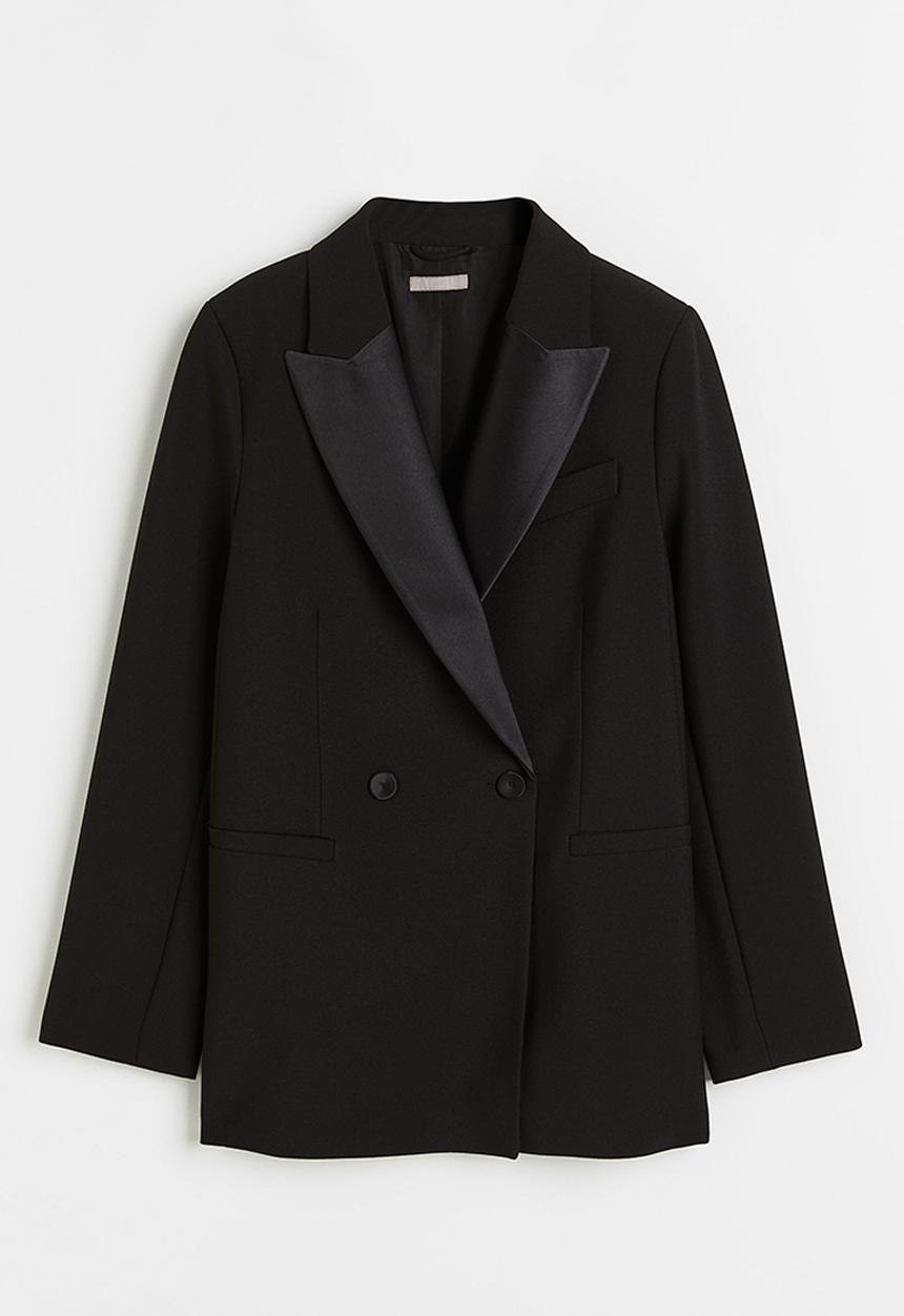 H&M - Oversized twill blazer - black