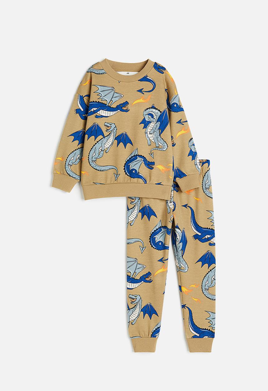 H&M - 2-Piece sweatshirt set - beige & dragons