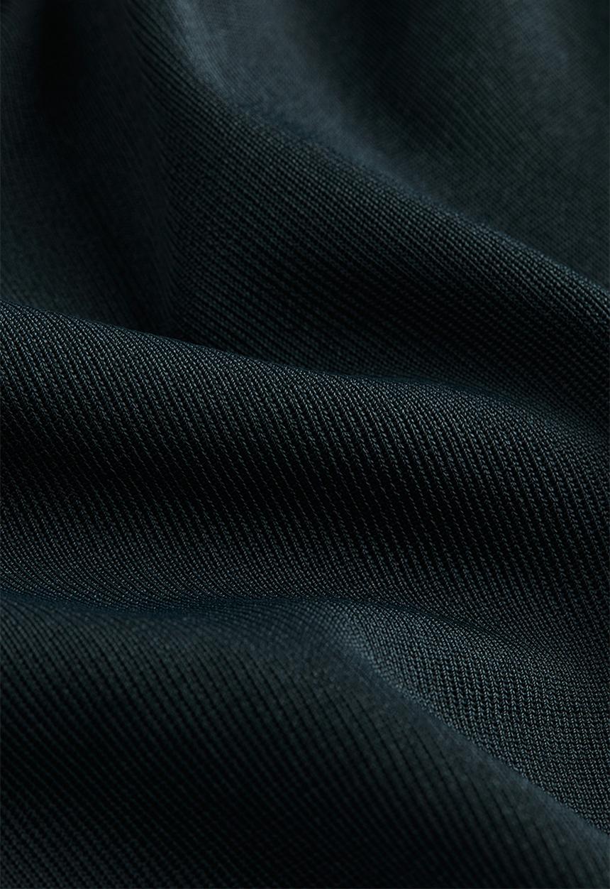 H&M - Rib-knit off-the-shoulder top - dark green
