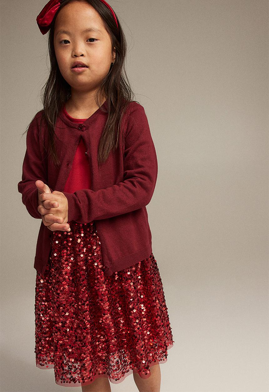 H&M - Sequined jersey dress - red