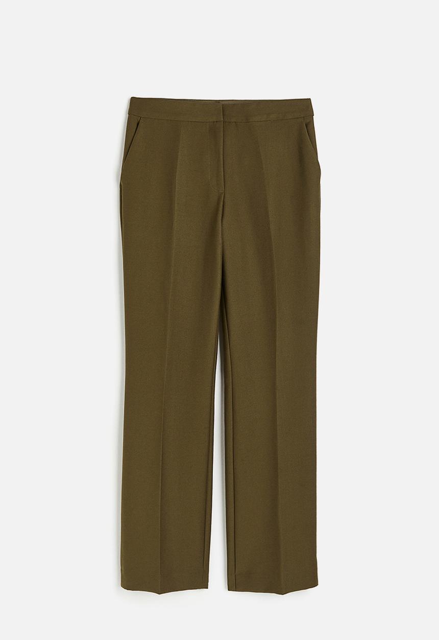 H&M - Tailored trousers - dark khaki green