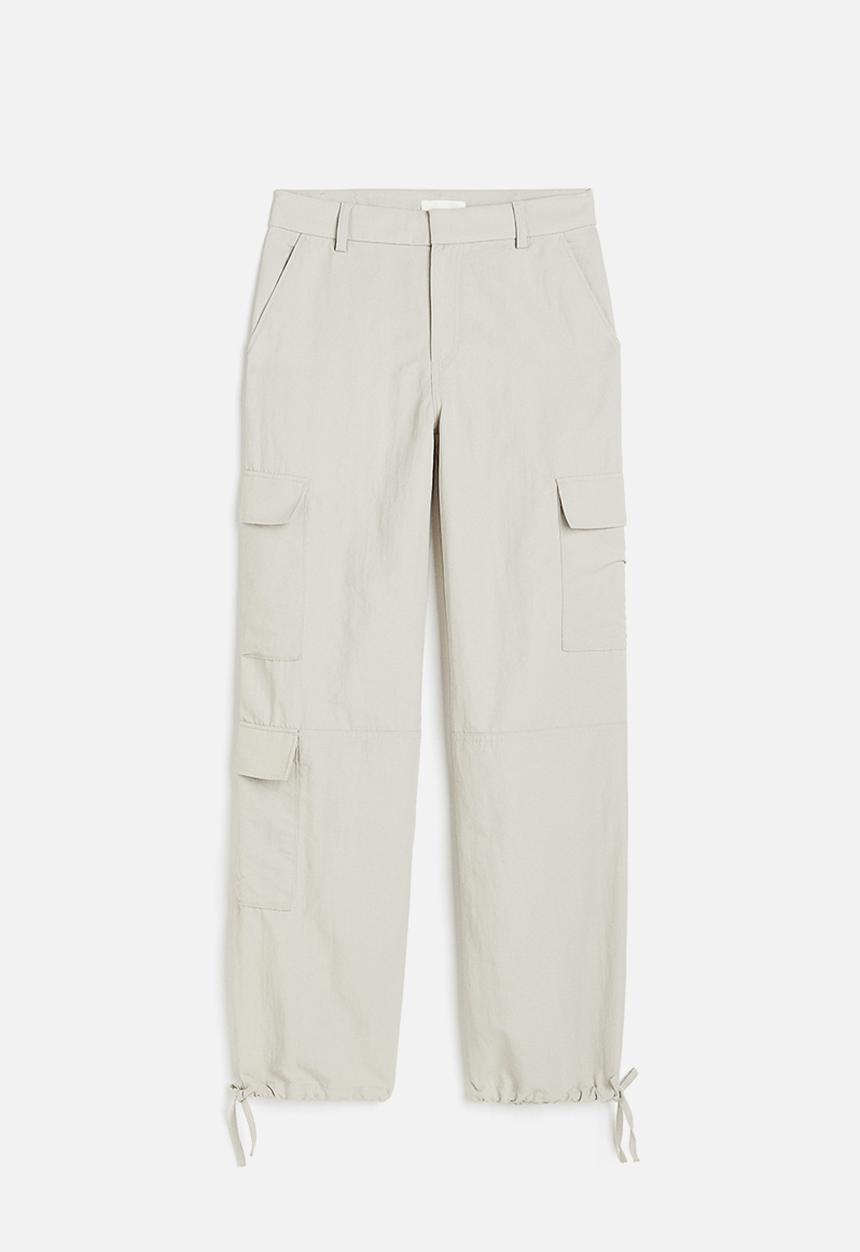 H&M - Twill cargo trousers - light greige