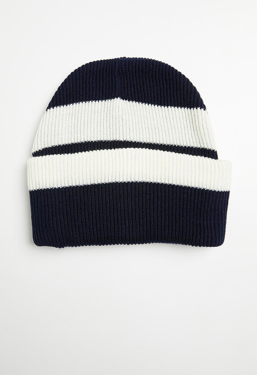 Superbalist - Strip beanie - navy & cream