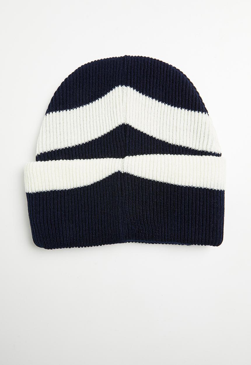 Superbalist - Strip beanie - navy & cream
