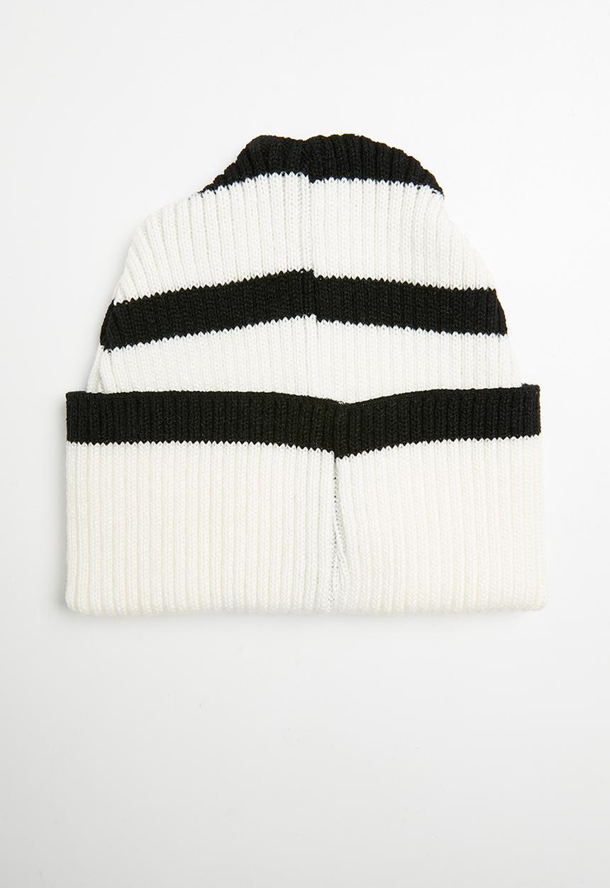 Superbalist - Strip beanie - black & cream