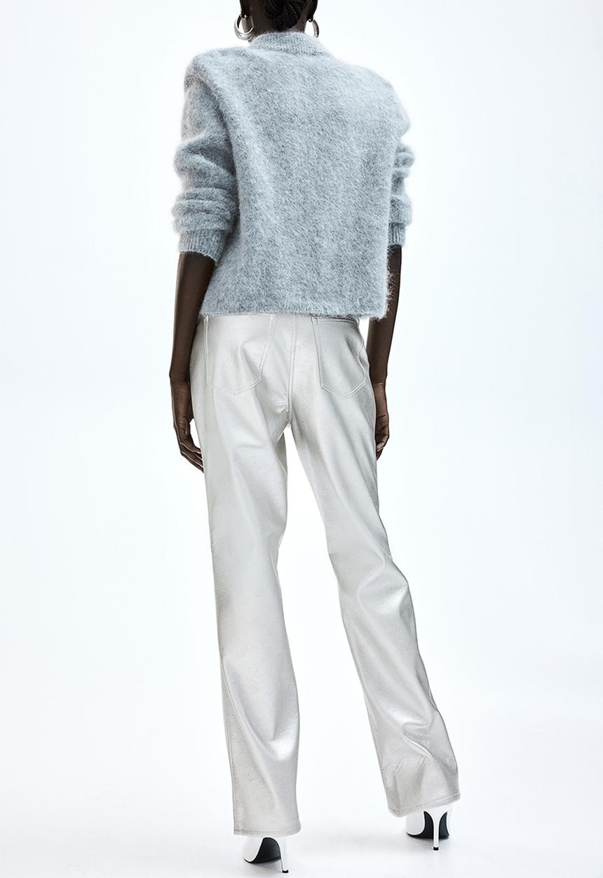 H&M - Coated trousers - silver-coloured