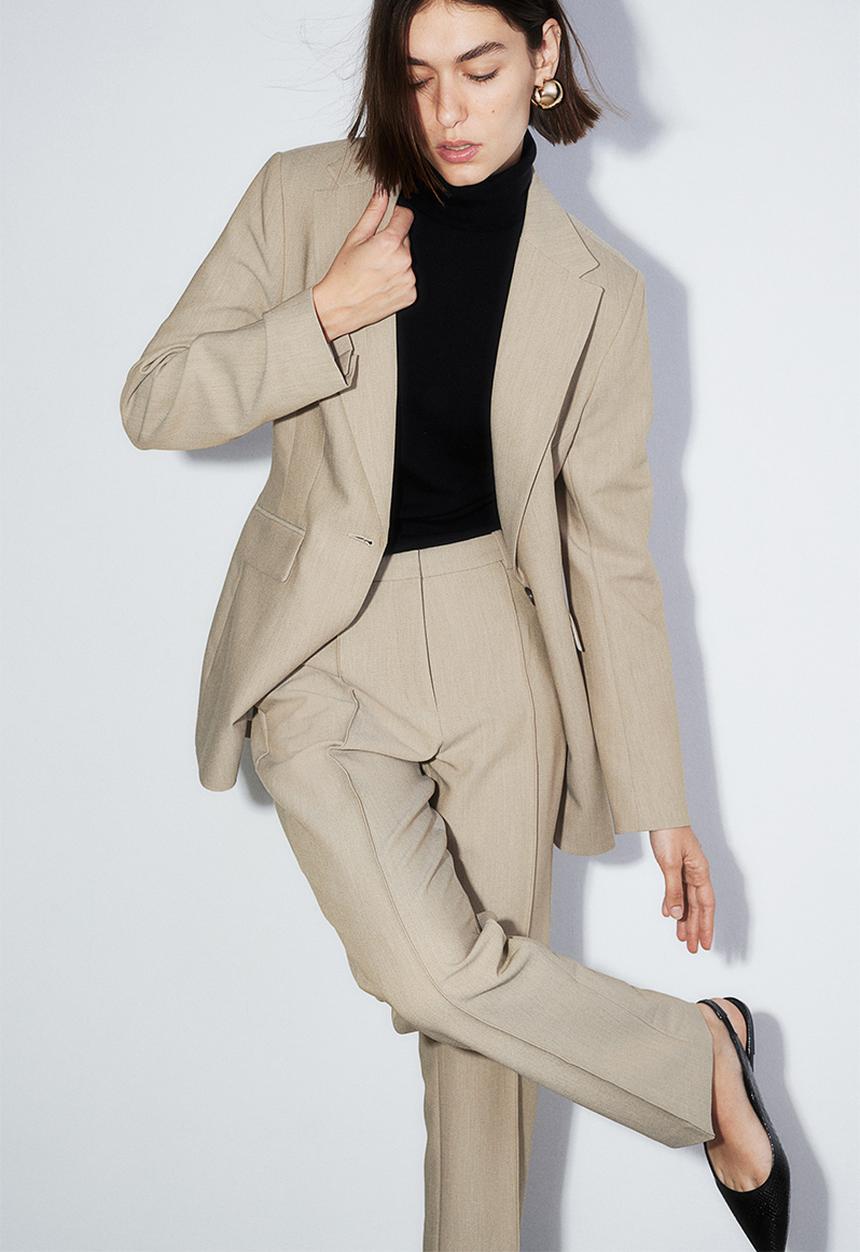 H&M - Crease-leg trousers - beige