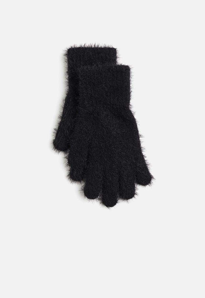 H&M - Fluffy gloves - black