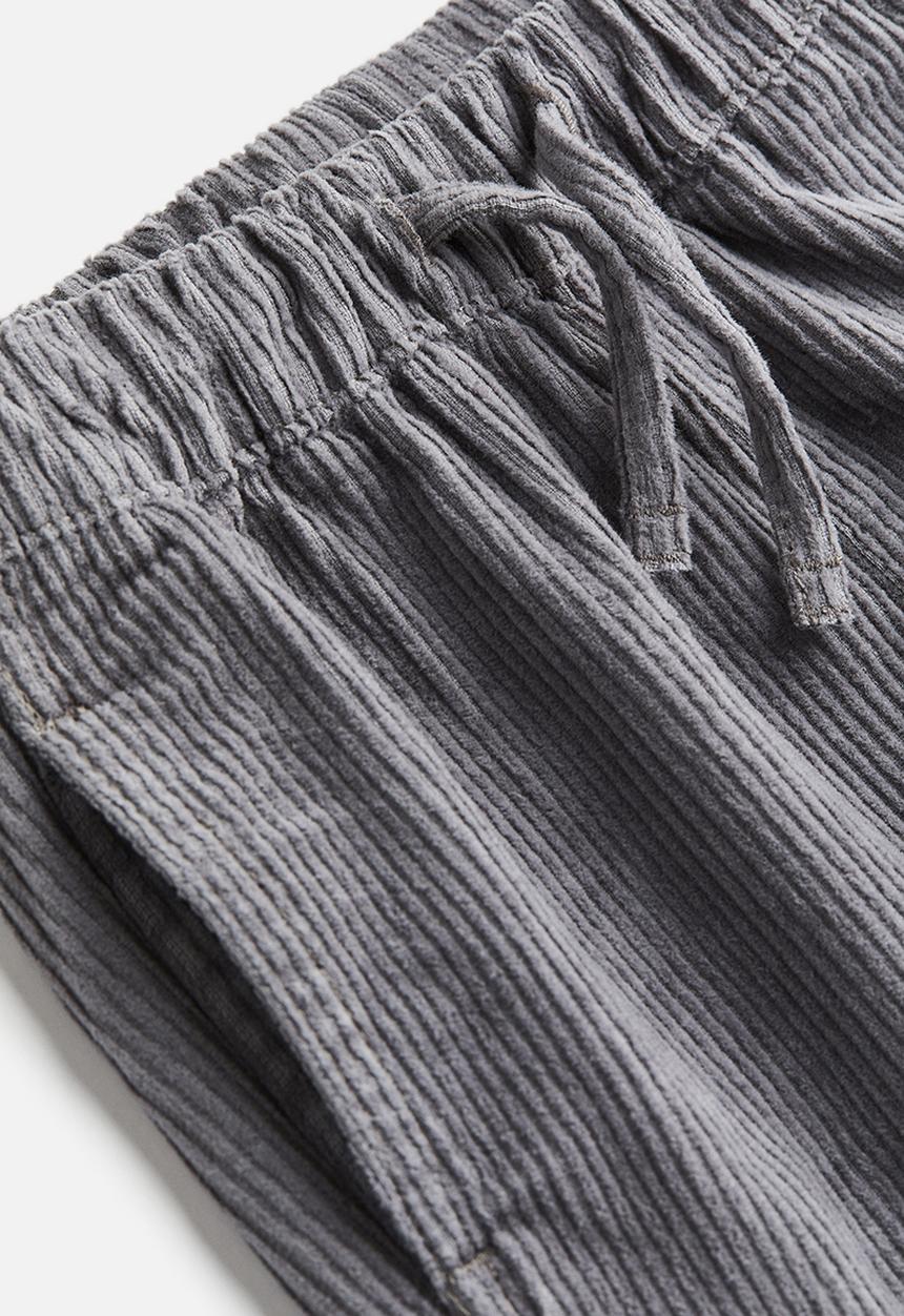 H&M - Corduroy joggers - grey